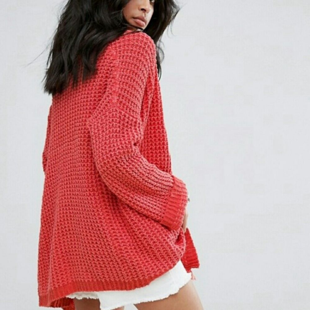 Free People Coral Sweater Cardigan